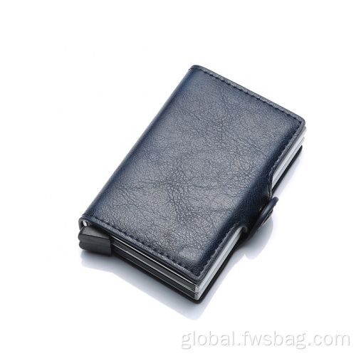 PU Leather Wallets for Men Automatic Popup Awesome Wallets Alloy Automatic Credit Card Factory